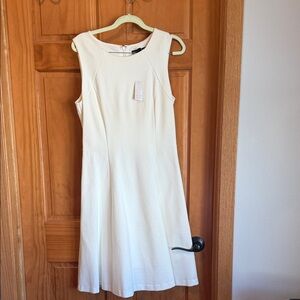 White House Black Market Elegant Cream Midi Dress